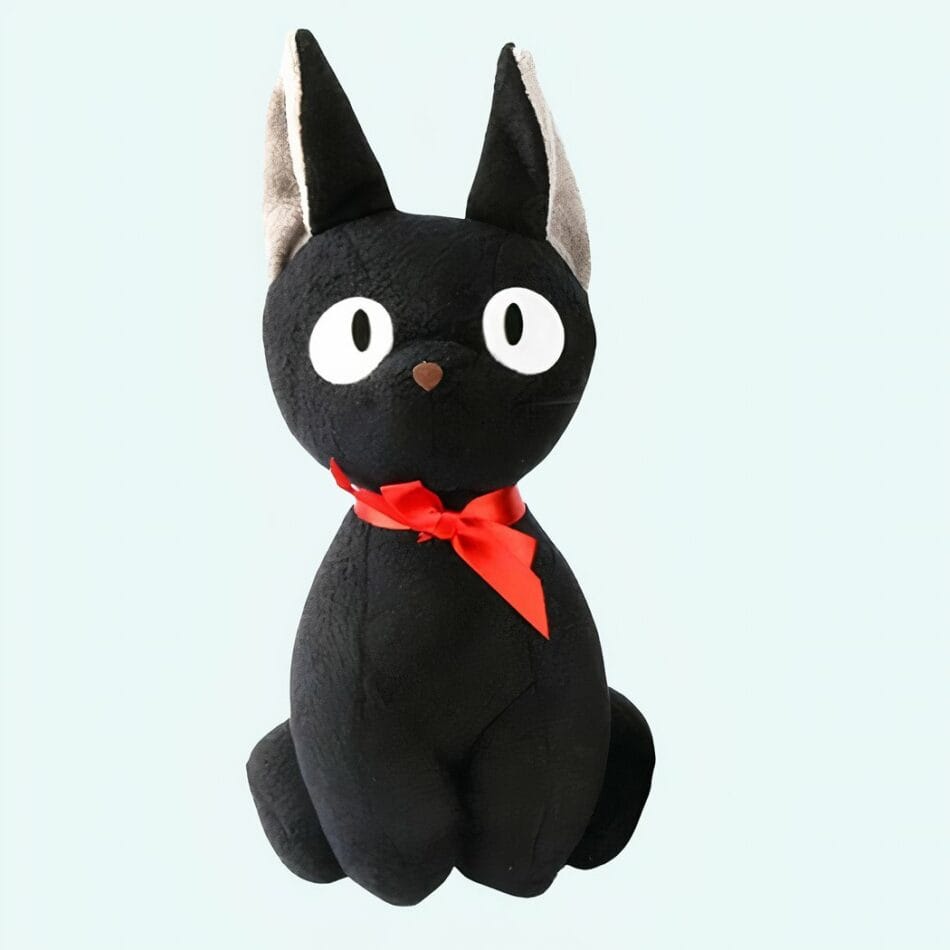 Zwarte Knuffel Kat Jiji Inspiratie Miyazaki 9 cm en 12 cm De Knuffel