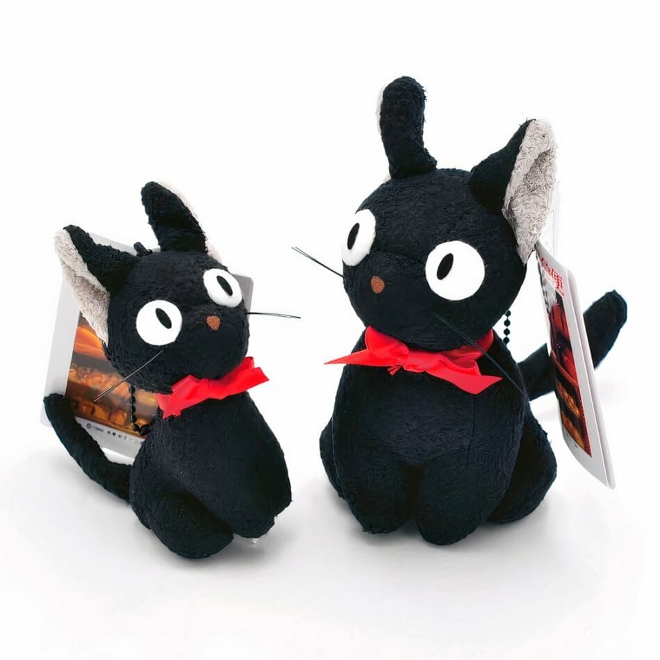 Zwarte Knuffel Kat Jiji Inspiratie Miyazaki 9 cm en 12 cm De Knuffel