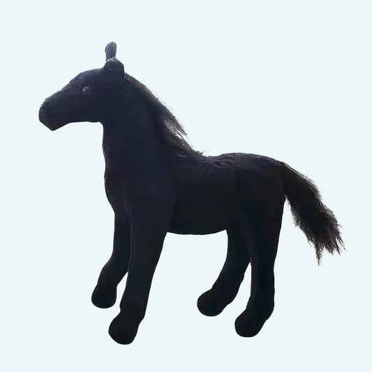 Zwarte Knuffelpaard Schattig Luxe Middelgrote Plucheknuffel De Knuffel 40cm