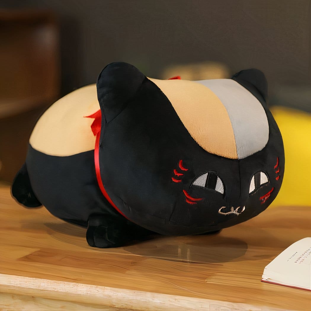 Zwarte Pluche Knuffelkat Nyanko Sensei voor Slaap en Troost De Knuffel 20cm